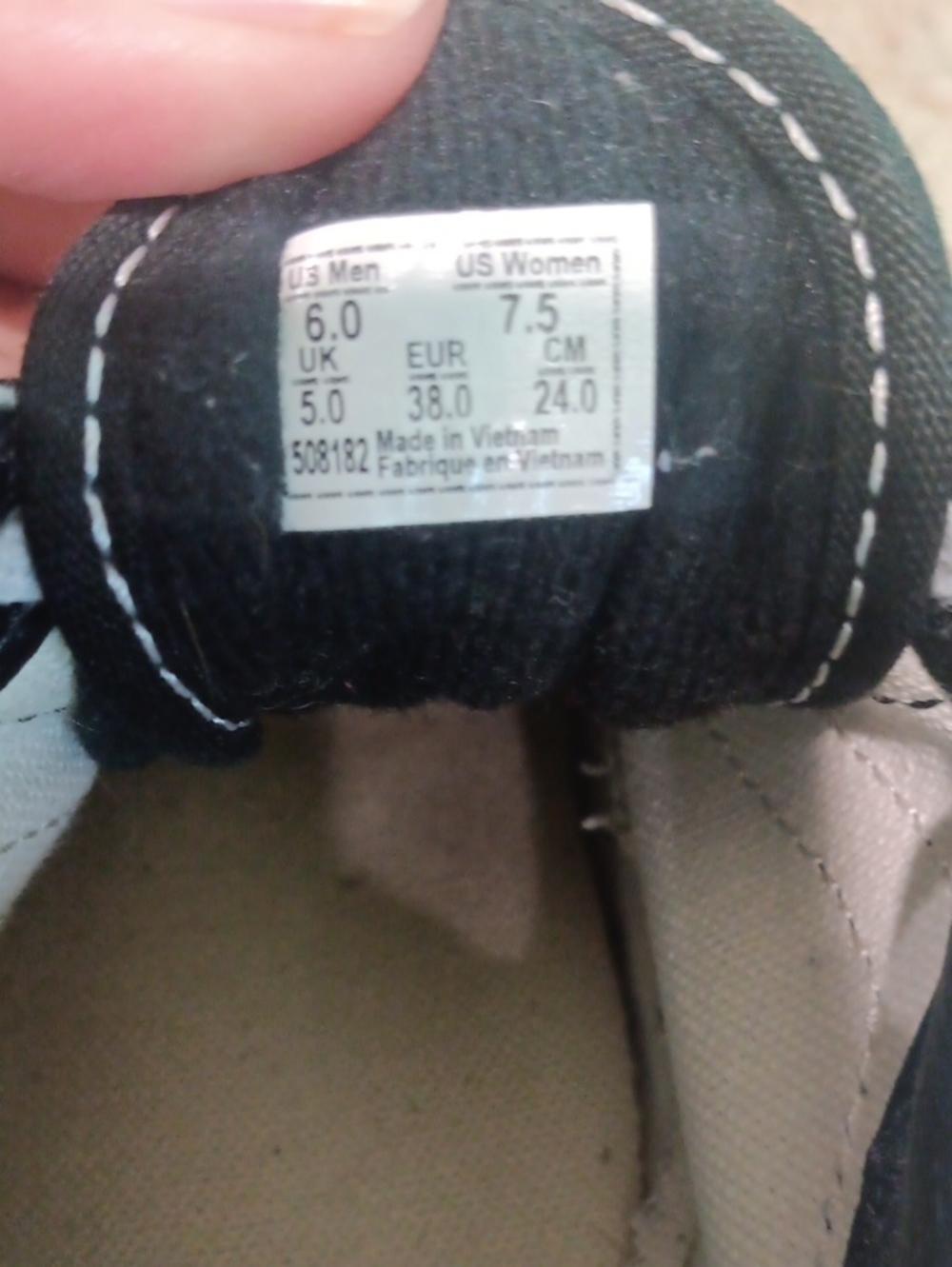 Vans Black Low-Top Sneakers with White Side Stripe - Picture 5 of 7
